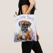 Tote Bag Boxer Chien Maman Floral (De près)