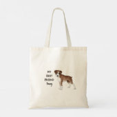 Tote Bag Boxer Chien Mon meilleur ami Personnalisé Nom de l (Dos)