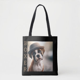 Tote Bag Boxer Chiot Mignon – Art Canin Élégant