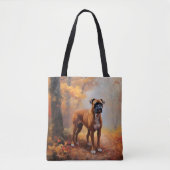 Tote Bag Boxer en automne Feuilles automne Inspire (Devant)