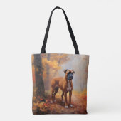 Tote Bag Boxer en automne Feuilles automne Inspire (Dos)
