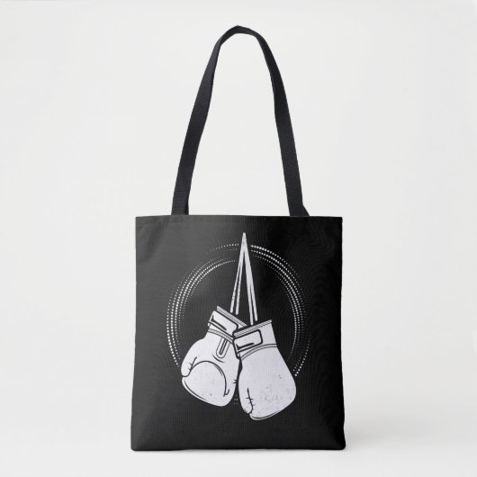 Tote Bag Boxer Gants de boxe blanche (Devant)
