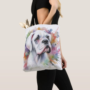 Tote Bag Boxer Joie🐾Encre Éclaboussée 🐾Boxer Fantaisiste