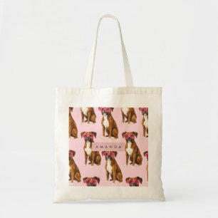 Tote Bag Boxer Personnalisé avec des Lunettes Roses en Form