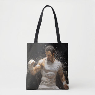 Tote Bag Boxer Sport Peinture Art Décor Abstrait
