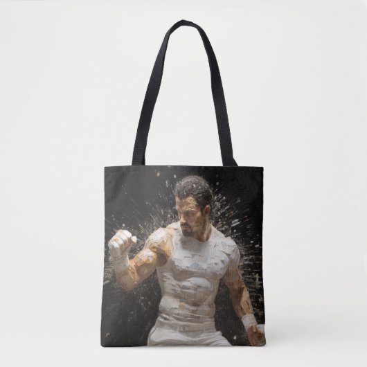 Tote Bag Boxer Sport Peinture Art Décor Abstrait (Devant)