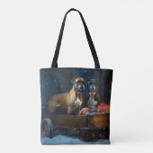 Tote Bag Boxeur Sleigh Noël Décor (Dos)