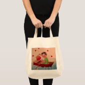 Tote Bag Boy Holding Heart in Boat (Devant (produit))