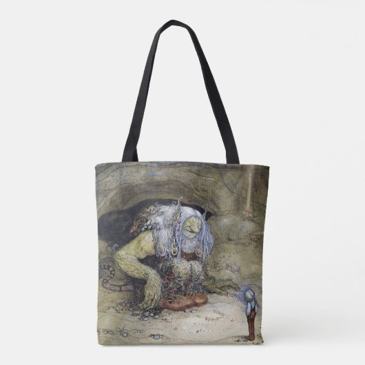 Tote Bag "Boy with Troll" de John Bauer (Dos)