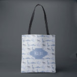 Tote Bag Boy's Cute Watercolor Jungle Safari Nom du Motif<br><div class="desc">Le sac fourre-tout de ce petit garçon mignon et fantaisiste est doté d'un motif safari dans la jungle d'aquarelle et vous permet d'ajouter le nom de votre enfant/bébé dans une belle typographie. Parfait pour servir de sac pour votre petit, ou de sac de couches pour une nouvelle maman ! Découvrez...</div>