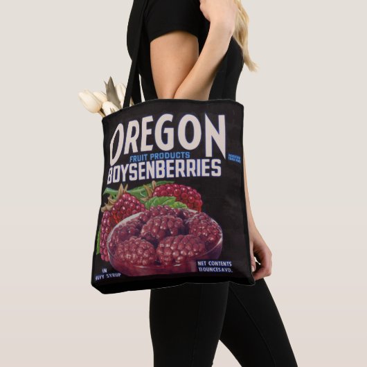 Tote Bag Boysenberries Oregon des années 1940 peut imprimer (De près)