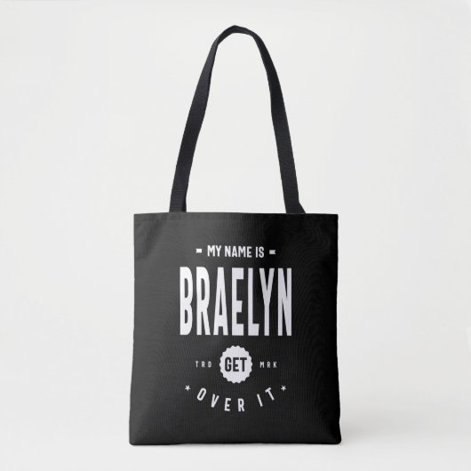 Tote Bag Braelyn Nom personnalisé Anniversaire (Devant)