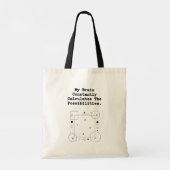 Tote Bag Brain Calculates Possibilities | Math Thinker (Dos)