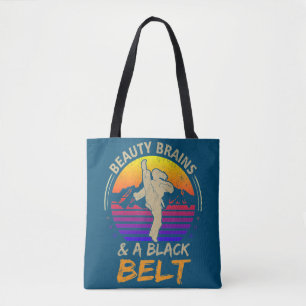 Tote Bag Brains Et Une Ceinture Noire Karaté Girl Arts Mart