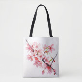 Tote Bag Branche de fleurs de cerises (Devant)