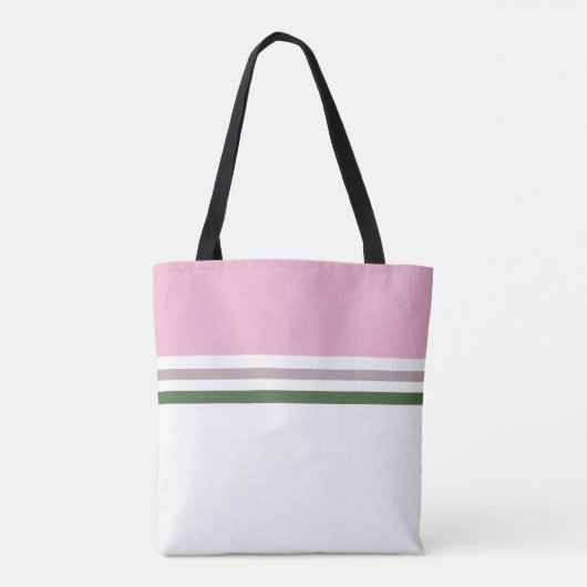 Tote Bag Branché moderne élégant simple Retro Stripes rayée (Dos)
