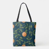 Tote Bag Branches d'agrumes Arrière - plans foncés (Dos)