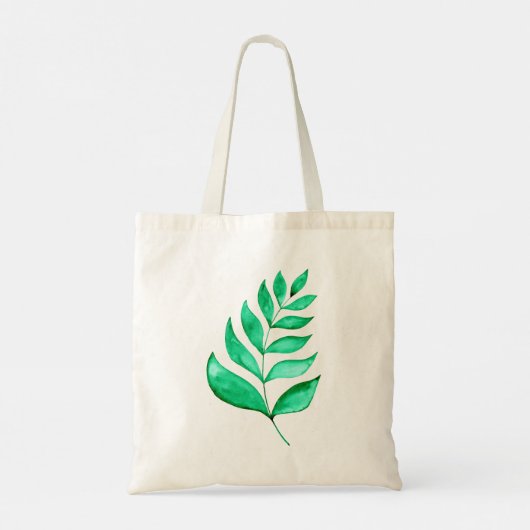 Tote Bag Branches d'aquarelle simples - vert (Dos)