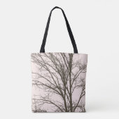 Tote Bag Branches d'arbre Brown rose pâle (Dos)