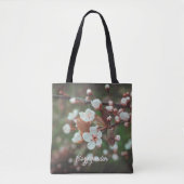 Tote Bag Branches de prune avec fleurs blanches (Devant)