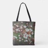 Tote Bag Branches de prune avec fleurs blanches (Dos)