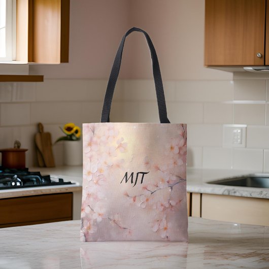 Tote Bag Branches lumineuses en fleur de cerisier Sakura Mo