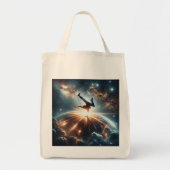 Tote Bag Breakdancer en action, Ai, Action dans la Galaxie (Devant)
