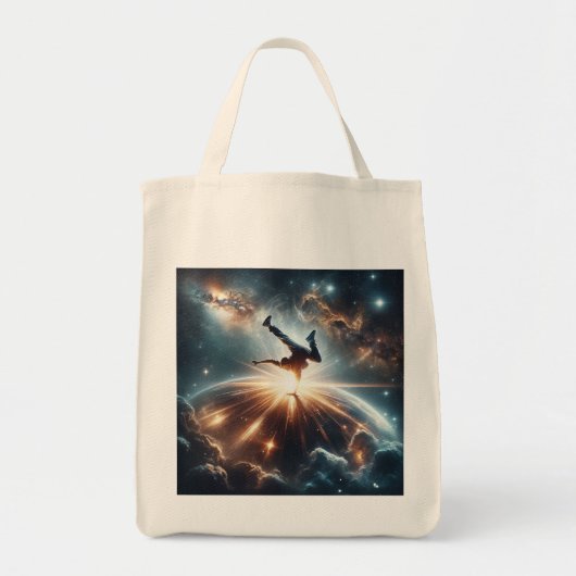 Tote Bag Breakdancer en action, Ai, Action dans la Galaxie (Devant)
