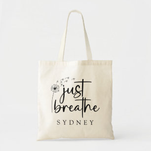 Tote Bag Breathe Dandelion Nom personnalisé