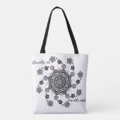 Tote Bag Breathe Moderne spirale fleur mandala (Dos)