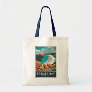 Tote Bag Bremer Bay Australie Illustration Voyage Art Retro