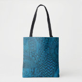 Tote Bag Brevet bleu abstract (Devant)