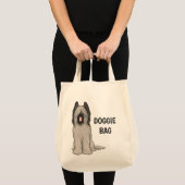 Tote Bag Briard mignon avec le texte fait sur commande (Devant (produit))