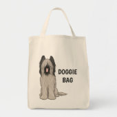 Tote Bag Briard mignon avec le texte fait sur commande (Devant)