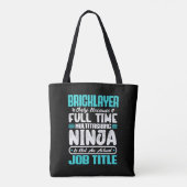 Tote Bag Bricklayer Titre du travail Profession Funny Build (Dos)