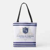 Tote Bag Bride And Groom Monogram Names Elegant Weeding (Dos)