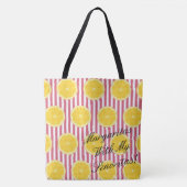 Tote Bag BRIDE & Bridesmaid Oranges & Nantucket Red Fiesta (Devant)