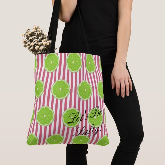 Tote Bag BRIDE & Bridesmaids Limes & Nantucket Red Fiesta (De près)