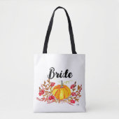Tote Bag Bride Citrouille d'automne Mariage de automne Flor (Devant)