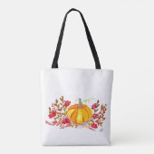 Tote Bag Bride Citrouille d'automne Mariage de automne Flor (Dos)