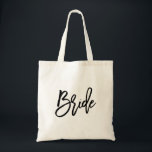 Tote Bag Bride de script de pinceau moderne<br><div class="desc">Sac fourre-tout de mariée moderne à la mode</div>