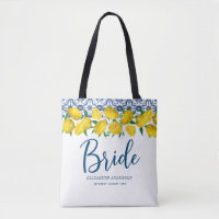 Bride Italien Carrelage bleu Citron Boho Mariage