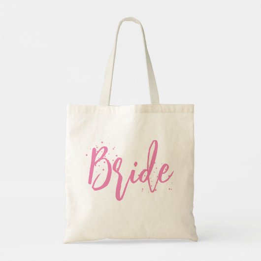 Tote Bag Bride rose mignonne amusant script de calligraphie (Dos)