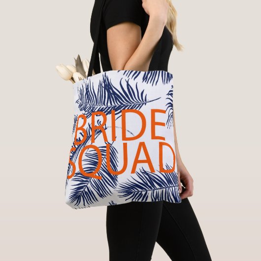 Tote Bag Bride Squad Tropical Blue (De près)