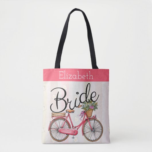 Tote Bag Bride vélo personnalisée (Devant)