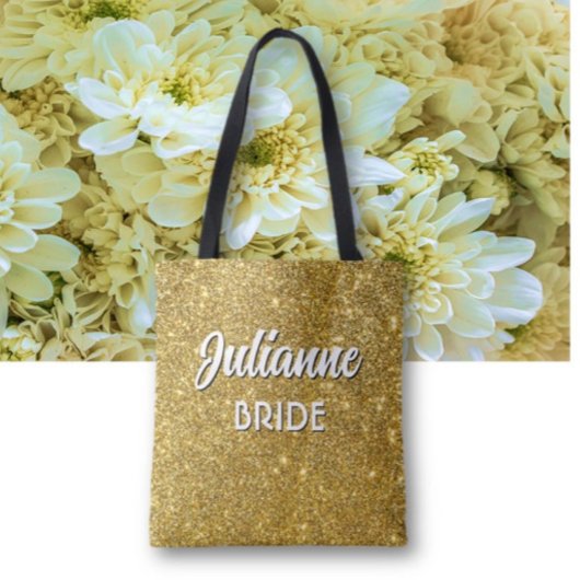 Tote Bag Bride's Bling! Custom cute Wedding party