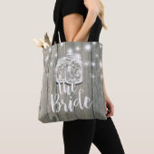 Tote Bag Brides mariages Bois rustique Mason Jar Lumières (De près)