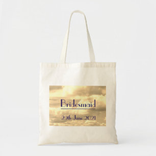 Tote Bag Bridesmaid Art Déco Sepia Cloud