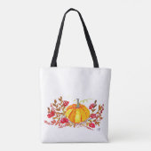 Tote Bag Bridesmaid Autumn Citrouille Floral Mariage de aut (Dos)