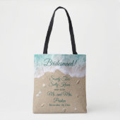 Tote Bag Bridesmaid Beach Waves Sandy Toes (Devant)